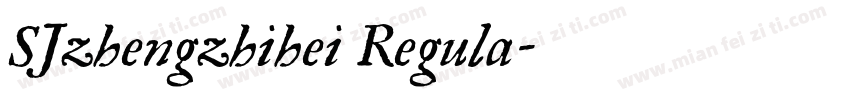SJzhengzhihei Regula字体转换